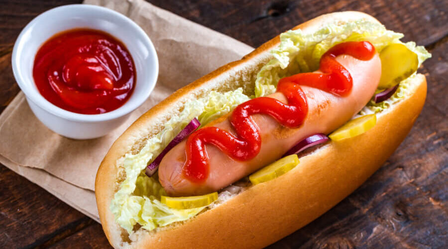 ホットドッグとケチャップ